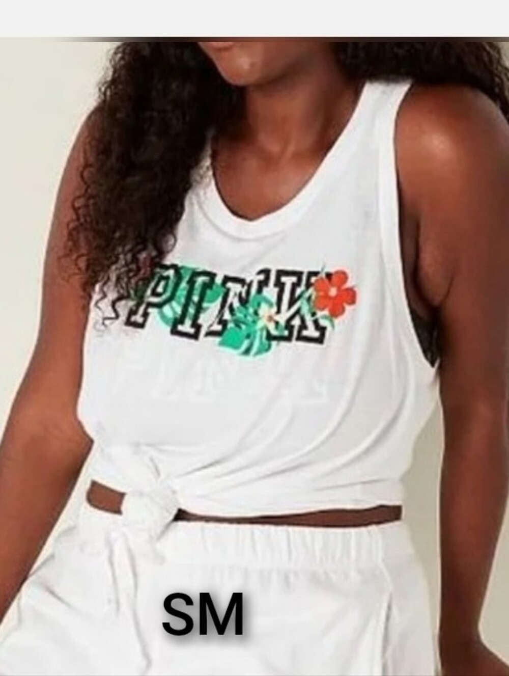 SZ SMALL VS PINK TROPICAL TANK TOP.